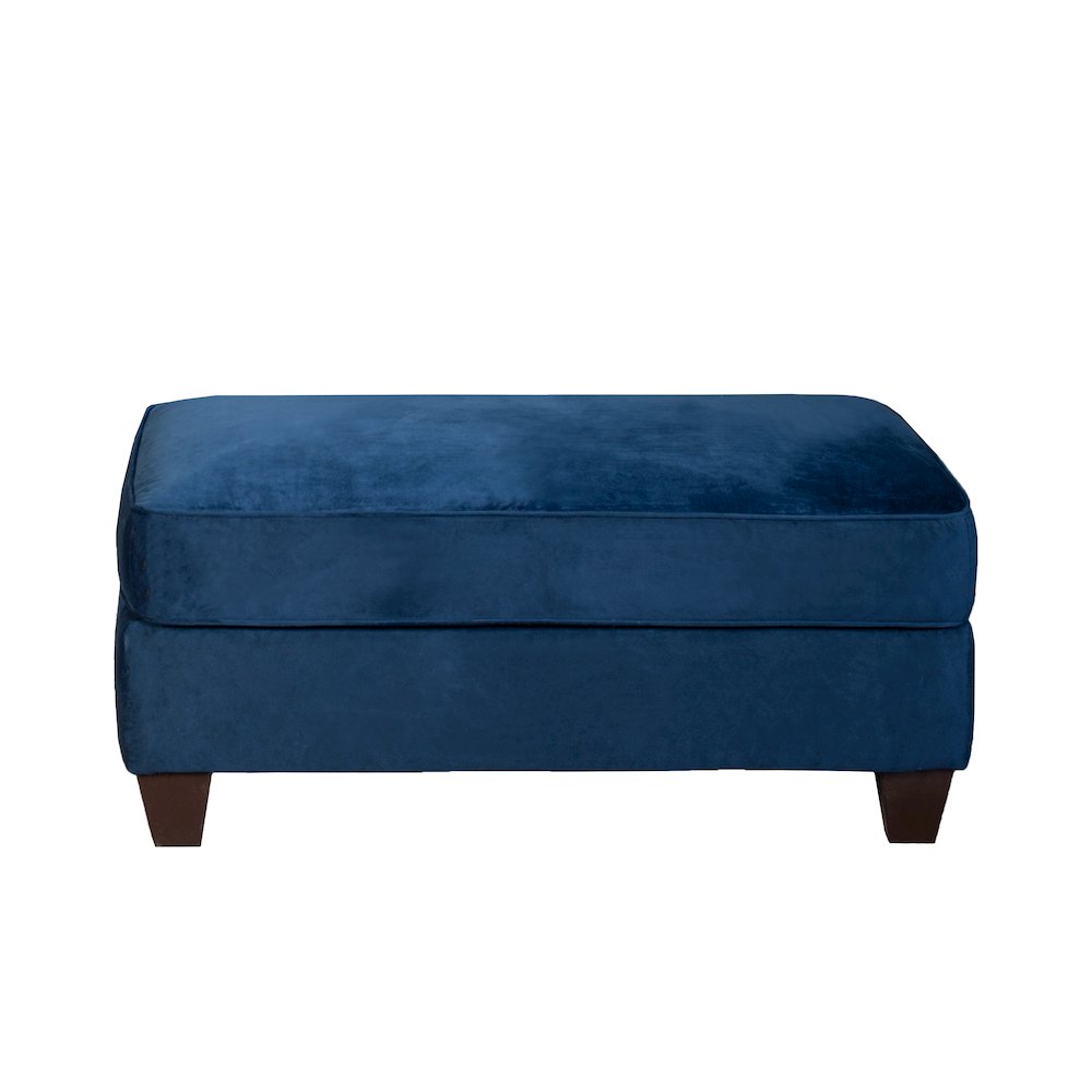 Camero Fabric Cocktail Ottoman in Navy Blue. Picture 3