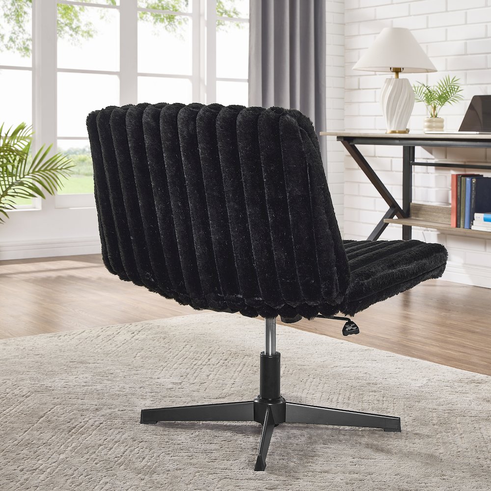 Blynn Adjustable Swivel Criss Cross Chair, Office Chair Vanity Chair. Picture 5