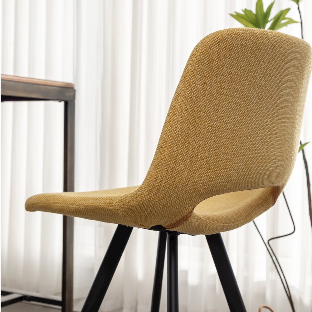 Porth Fabric Kitchen 28.25" Barstools, Set of 2, Yellow. Picture 9