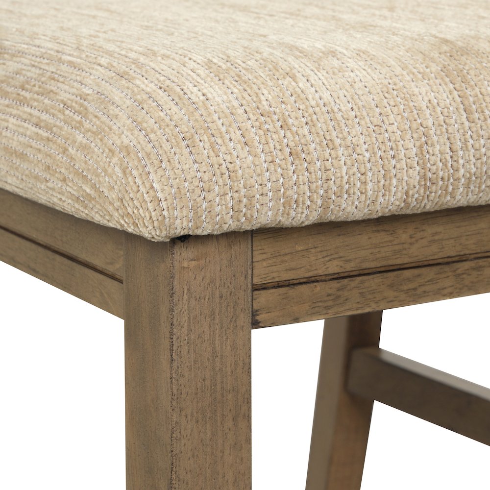 Raven Wood 5-PC Dining Set, Extendable Trestle Table 4 Chairs, Glazed Pine Brown. Picture 12