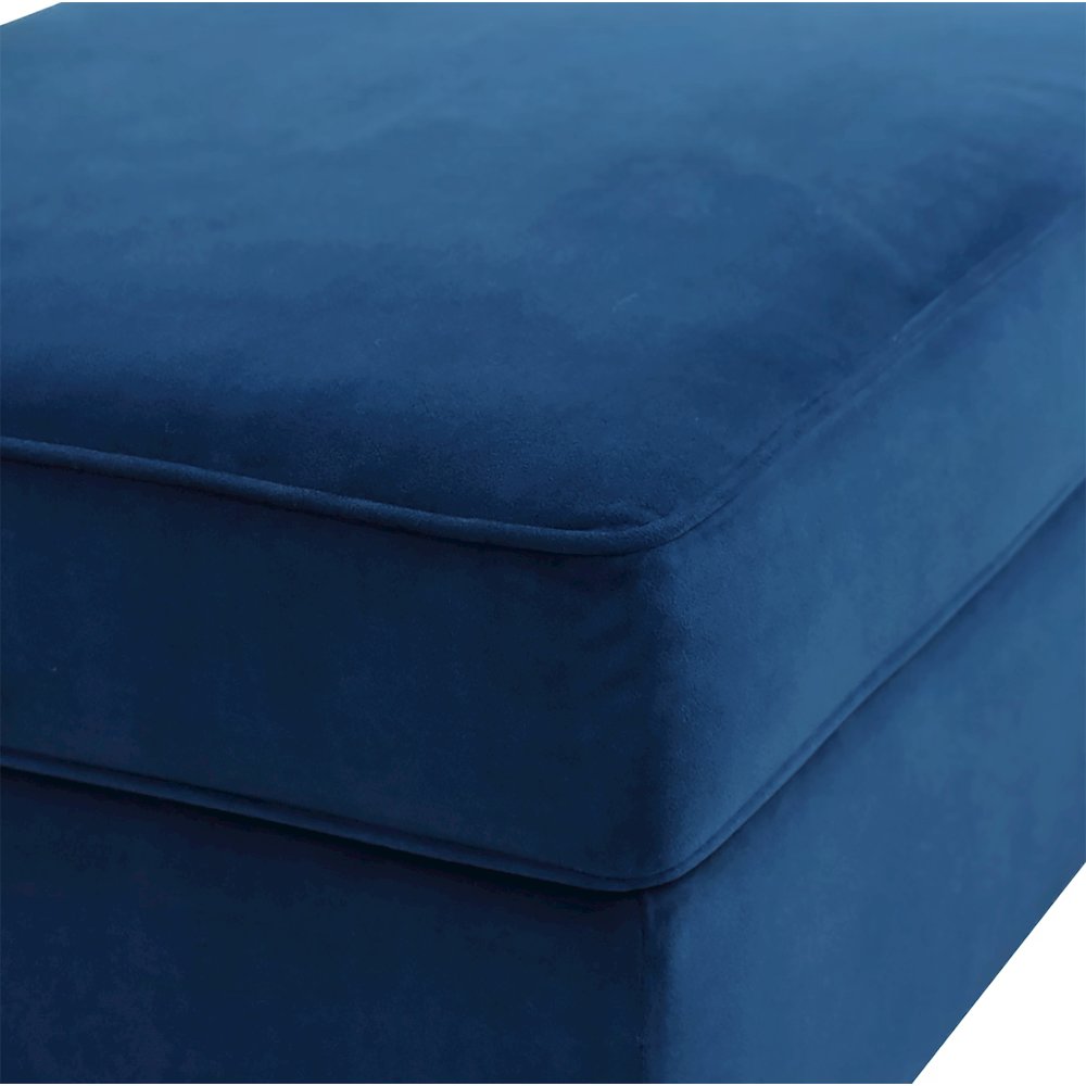 Camero Fabric Cocktail Ottoman in Navy Blue. Picture 4