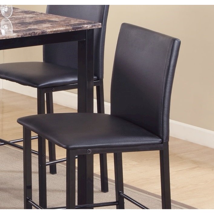 Citico Metal Counter Height Dining Chairs with Black Metal Frame, Set of 4. Picture 3