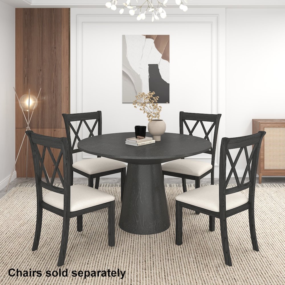 Rocco 48" Pedestal Dining Table. Picture 3