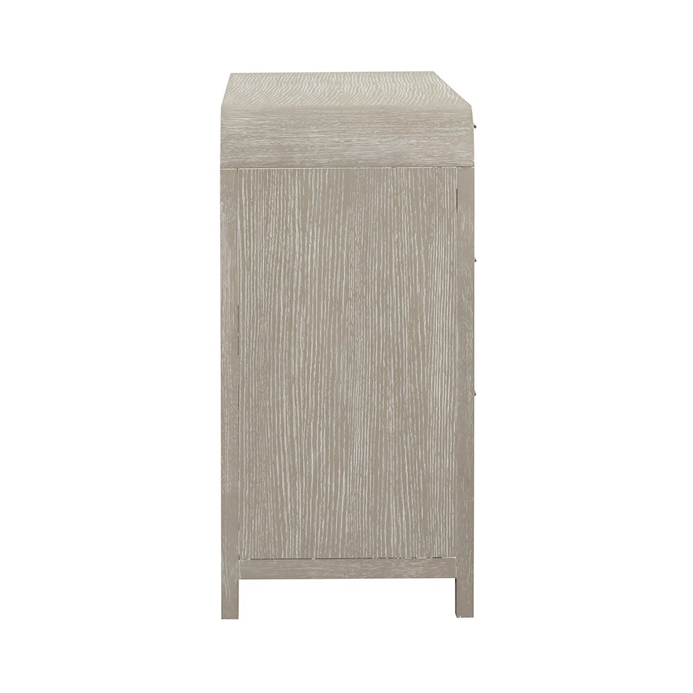 Tavari Contemporary 6-Drawer Wood Dresser, Light Gray. Picture 12