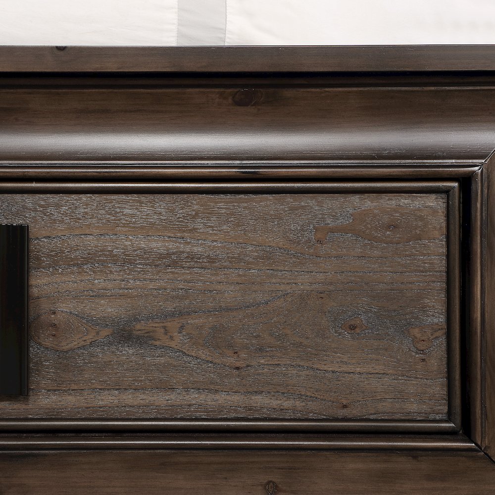 Aetheria Contemporary Wood 5-Drawer Chest in Dark Brown. Picture 5