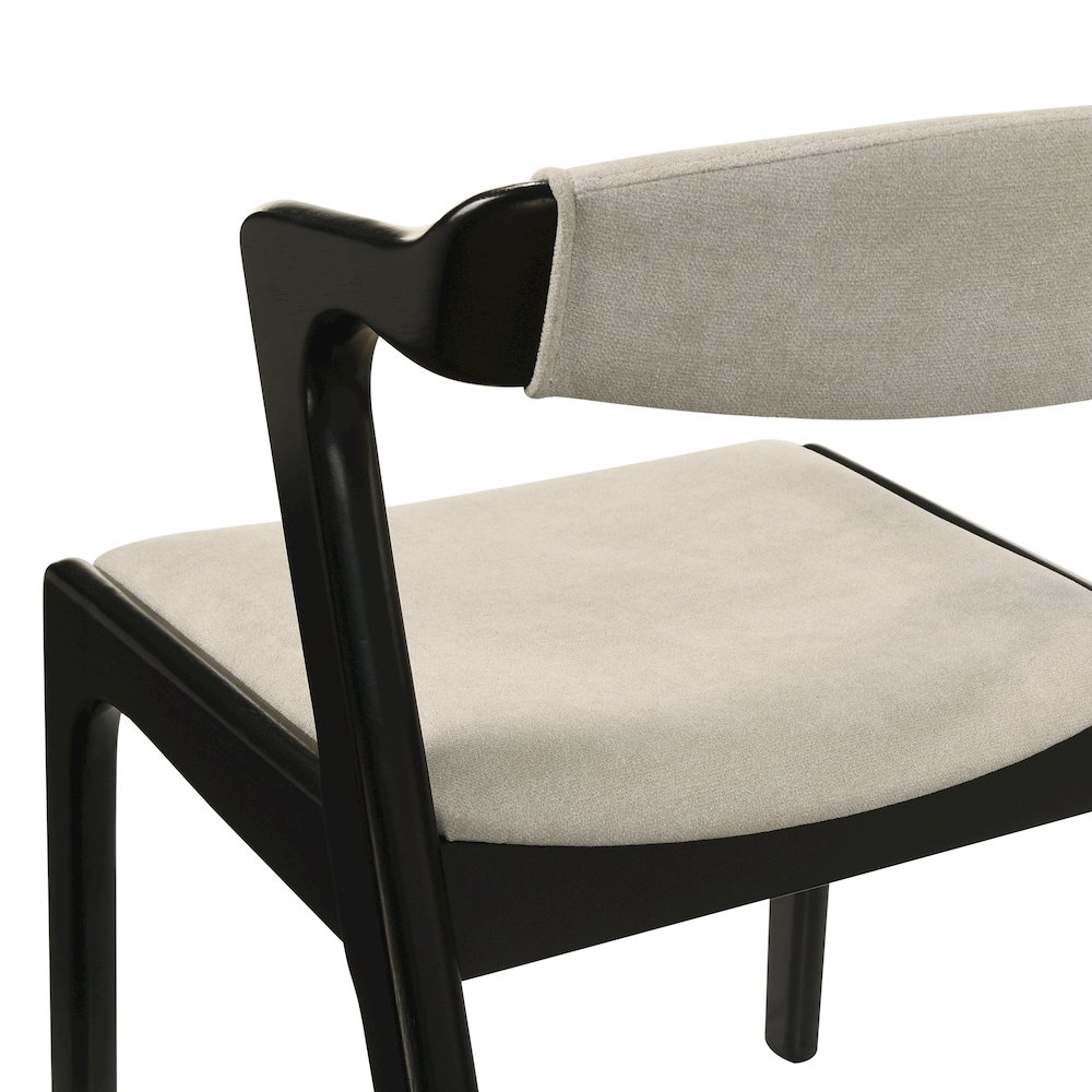 Lavin Modern 5-Piece Dining Set, Dining Table with 2 Walnut and 2 Black Chairs. Picture 14