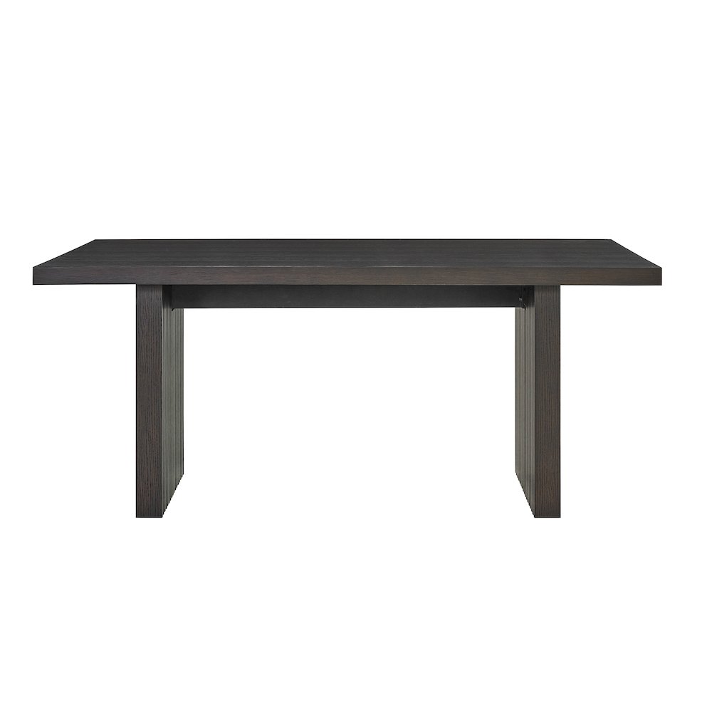 Madison Contemporary Dining Table, Slat-Fluted Base, Espresso. Picture 9