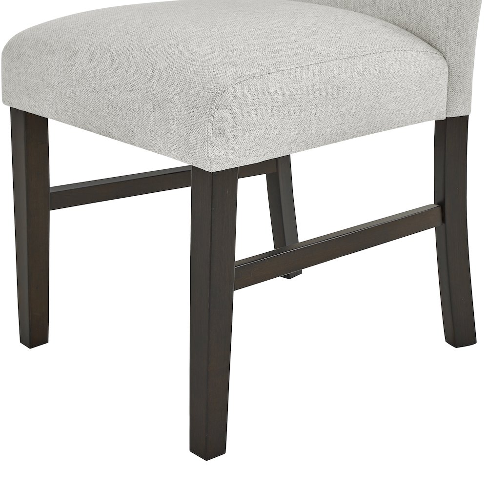 Madison Contemporary Upholstered Dining Chairs,Set of 2,Gray. Picture 7