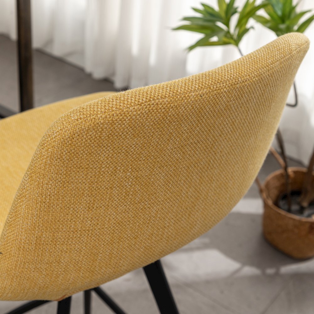 Porth Fabric Kitchen 28.25" Barstools, Set of 2, Yellow. Picture 15