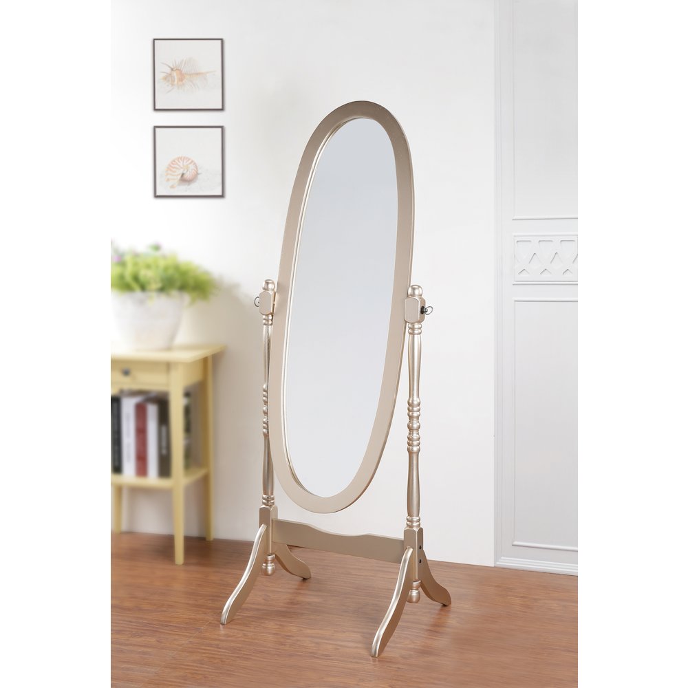 Audi Traditional Queen Anna Style Wood Floor Cheval Mirror, Gold Finish. Picture 2