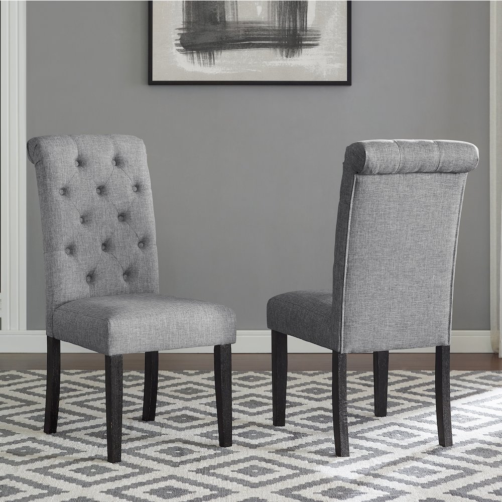 Leviton Urban Style Dining Set: Table and 6 Chairs, Gray. Picture 5