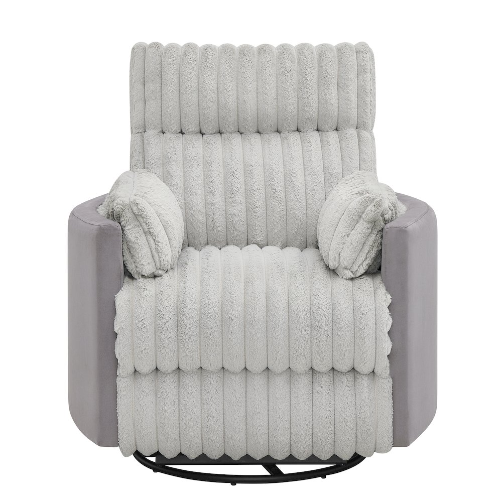 Bocaton Wide Wale Corduroy Upholstery Manual Recliner. Picture 11