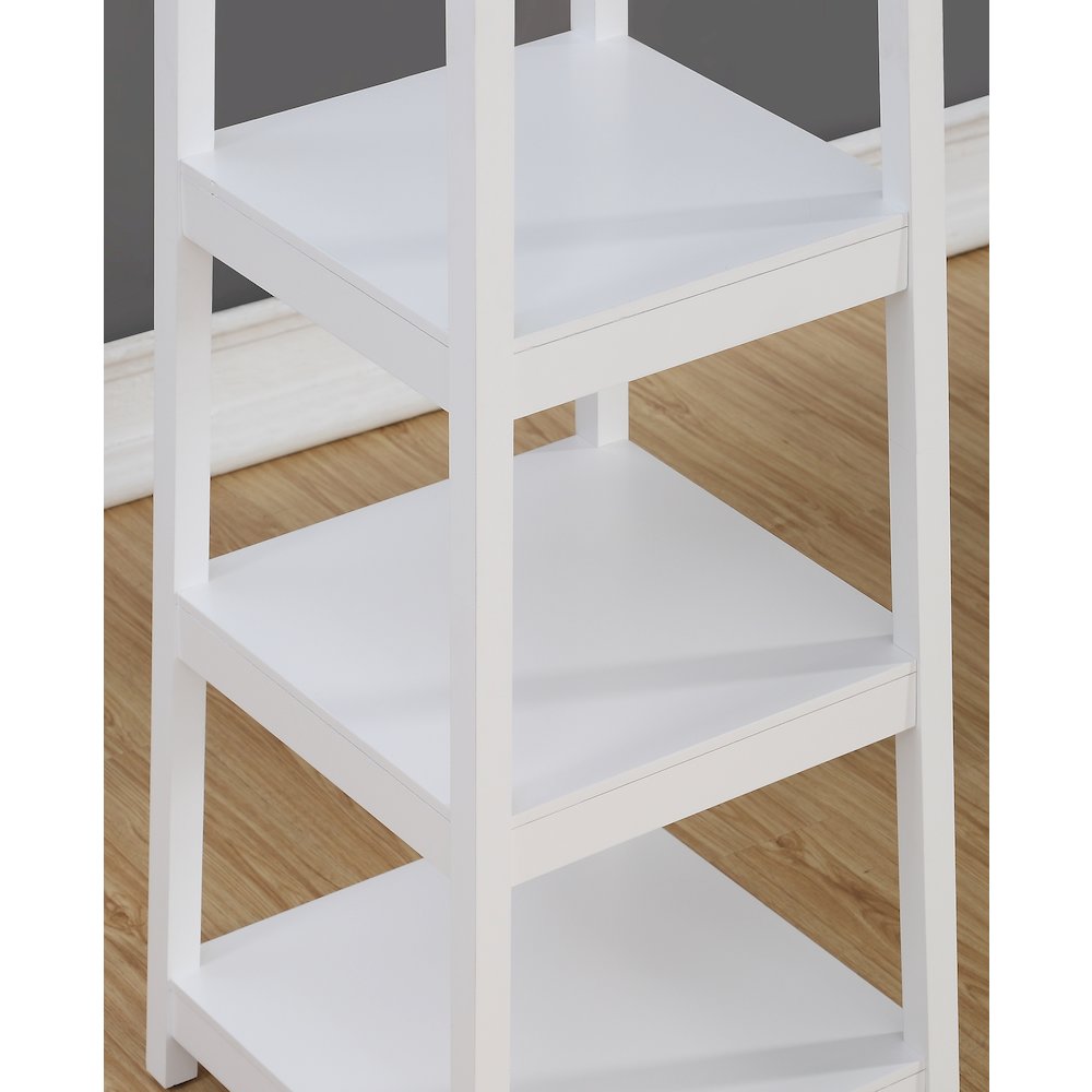 Vassen Coat Rack with 3-Tier Storage Shelves in White Finish. Picture 3