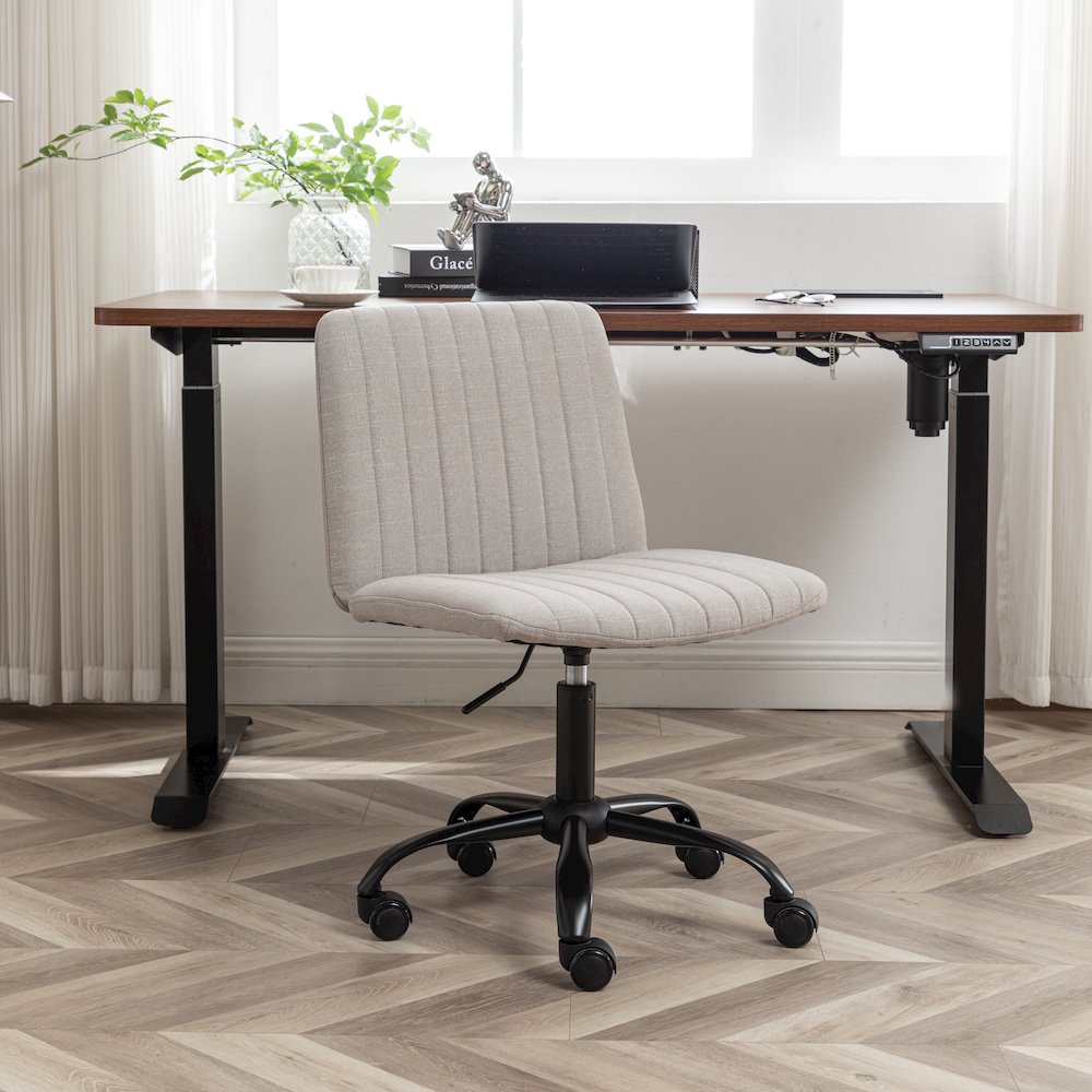 Masar Fabric Swivel Office Chair, Gray. Picture 3