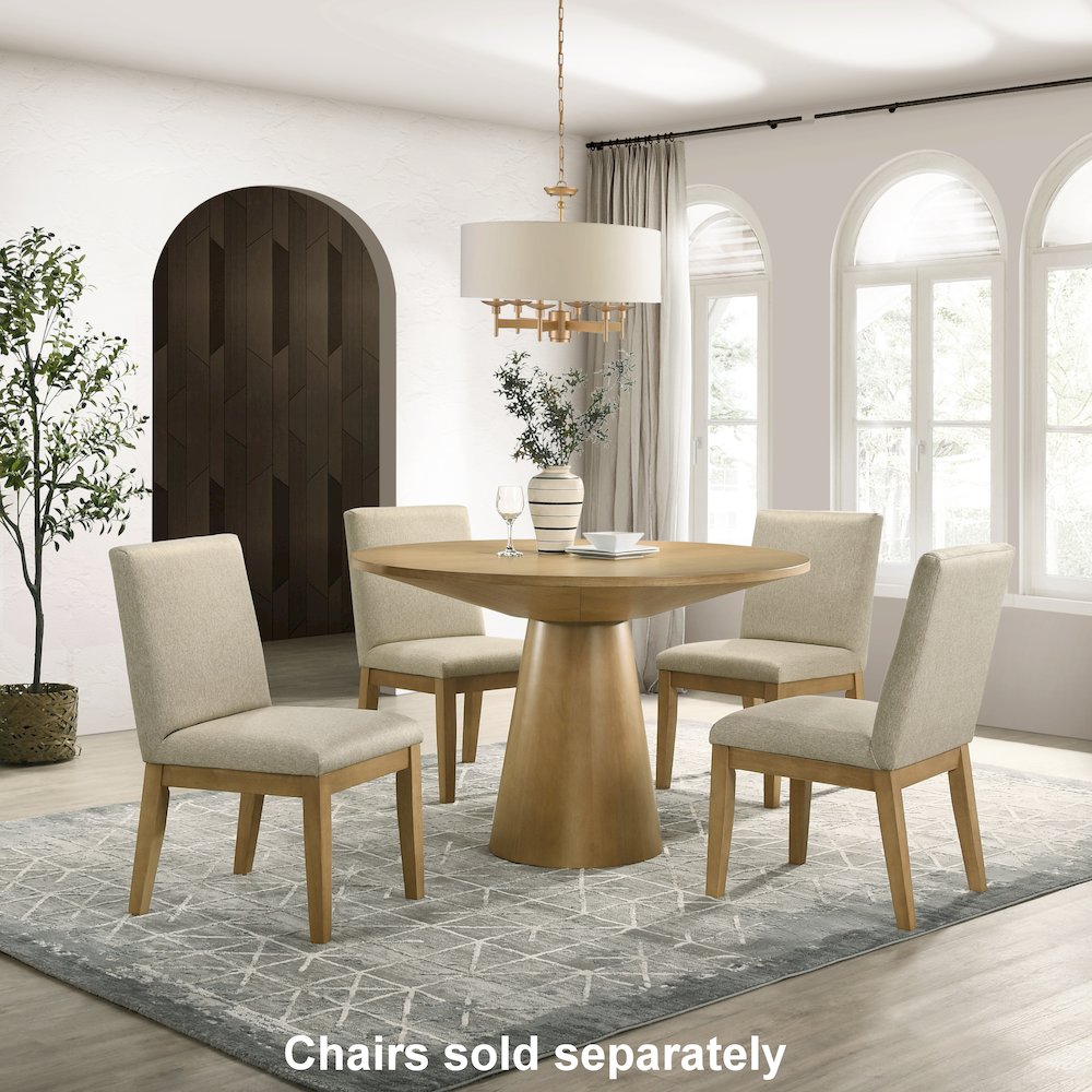 Rocco 48" Pedestal Dining Table. Picture 3