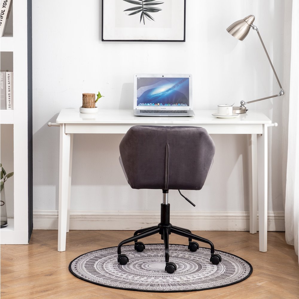 Eldon Diamond Tufted Adjustable Swivel Office Chair, Gray. Picture 6