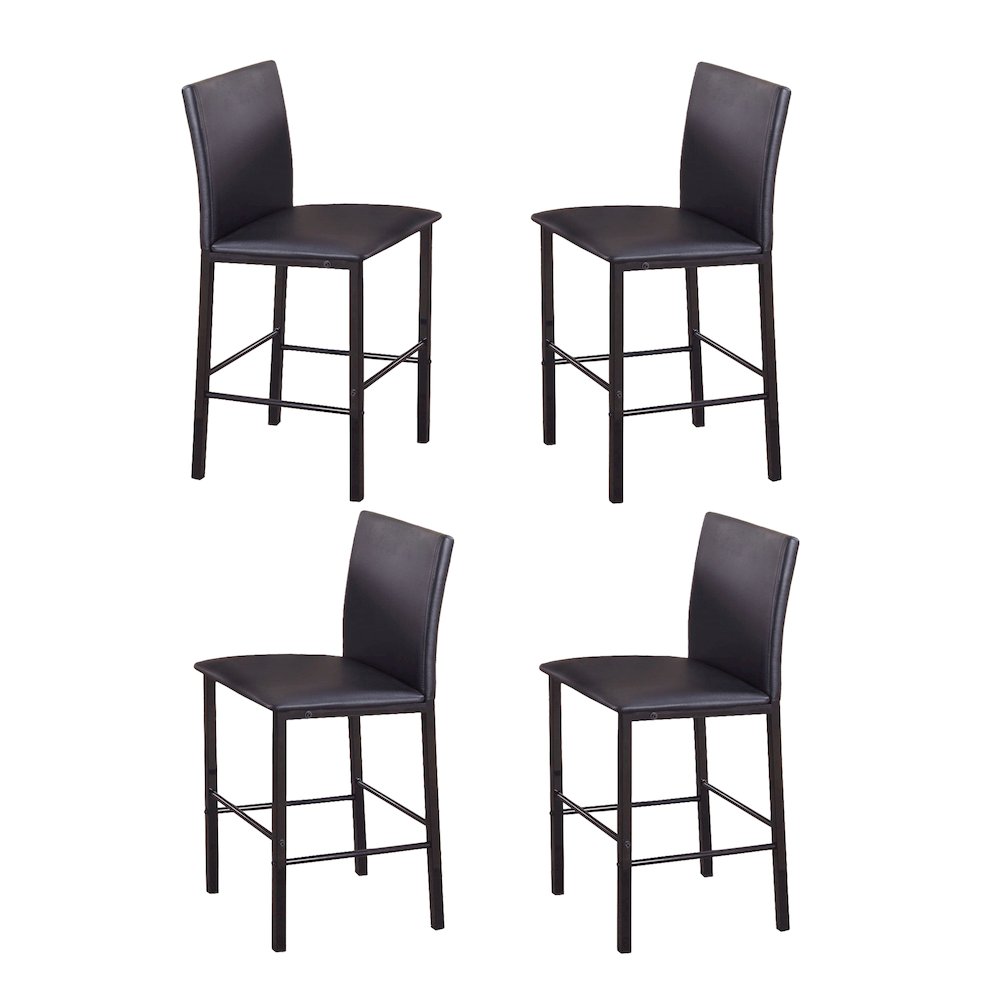Citico Metal Counter Height Dining Chairs with Black Metal Frame, Set of 4. Picture 7