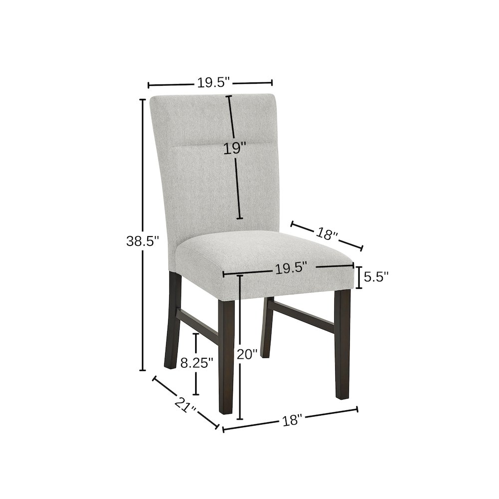 Sorlen Modern 7-Piece Dining Set, 3D Faux Concrete Table with 6 Chairs. Picture 14