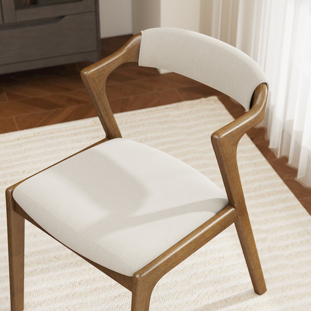 Lavin Black Finish Upholstered Dining Chairs, Set of 2. Picture 7