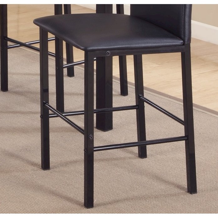 Citico Metal Counter Height Dining Chairs with Black Metal Frame, Set of 4. Picture 4
