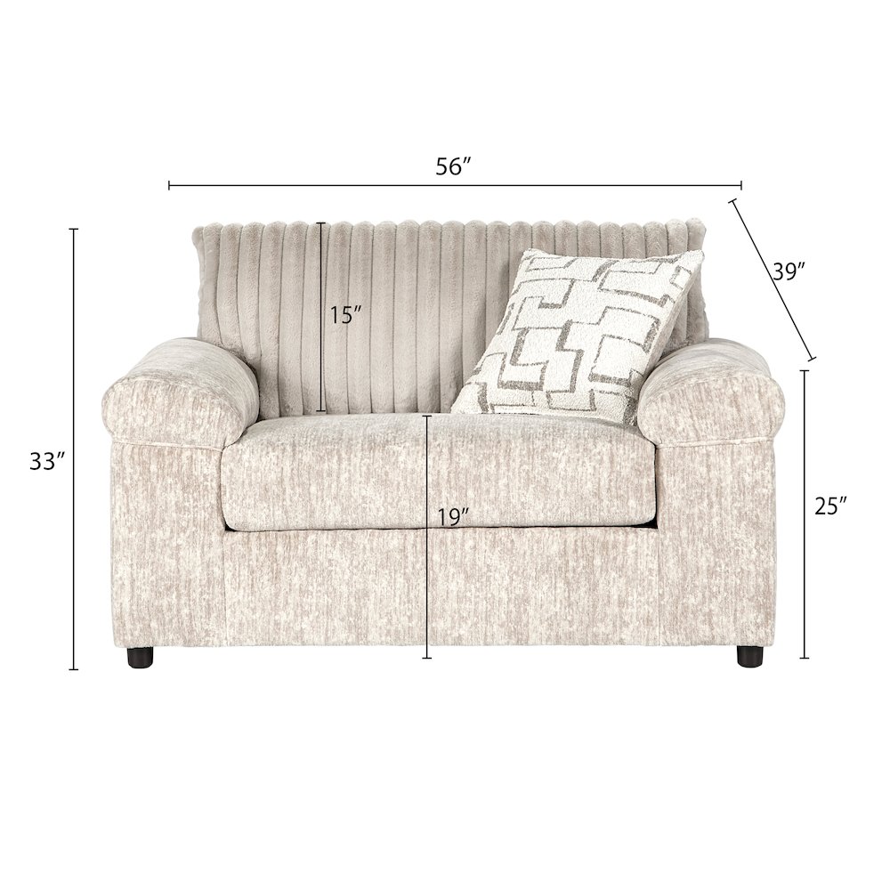Nason Wide Wale Corduroy Cuddle Chair and Ottoman Set, Charcoal. Picture 6