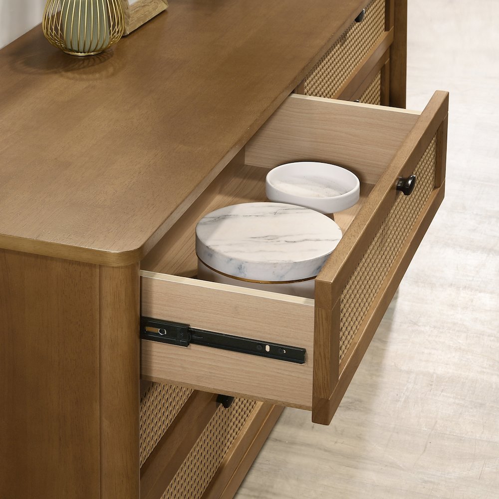 Vichy 6-Piece Rubberwood Bedroom Set, King. Picture 11