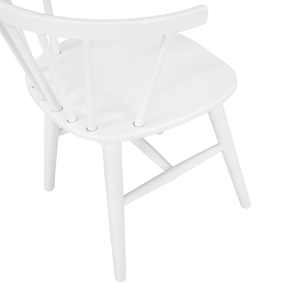 Alwynn White and Natural Wood 5-Pc Dining Set, Table with 4 Windsor Chairs. Picture 11