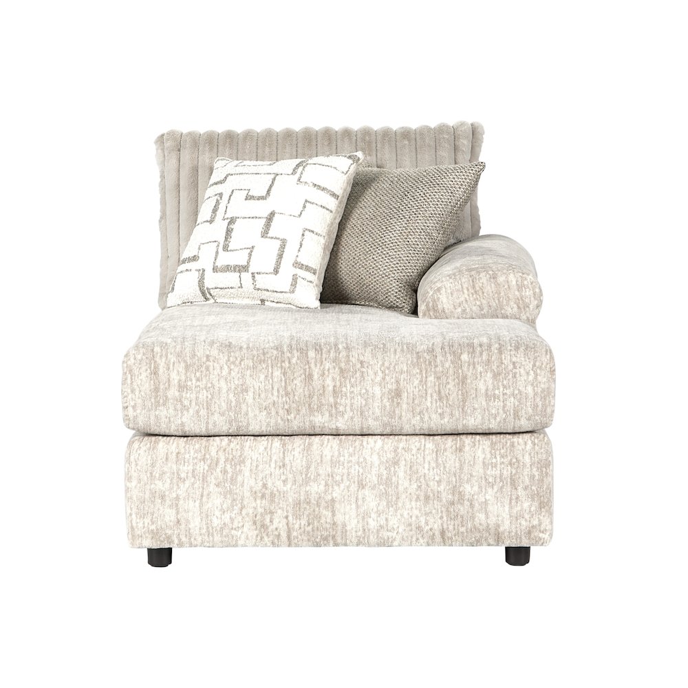 Nason Wide Wale Corduroy Sofa Chaise with Armchair, Parchment. Picture 8