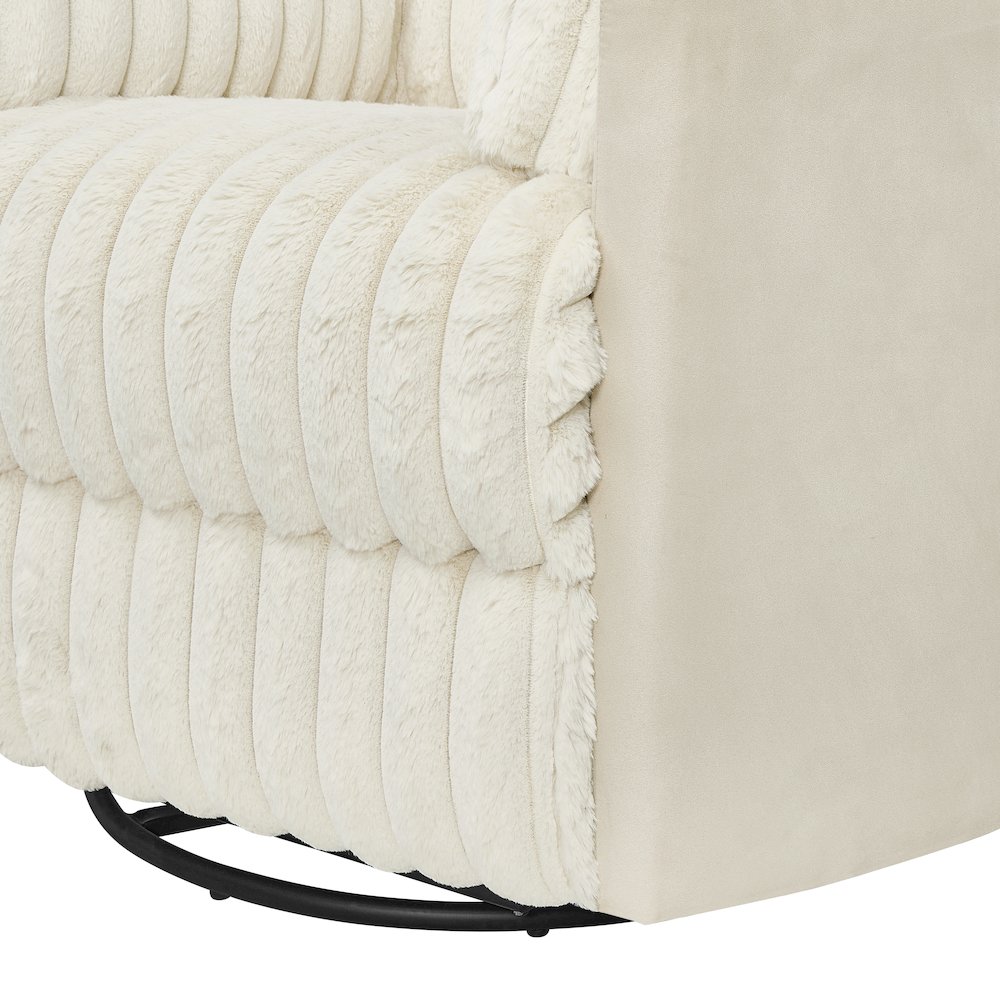 Bocaton Wide Wale Corduroy Upholstery Manual Recliner. Picture 11