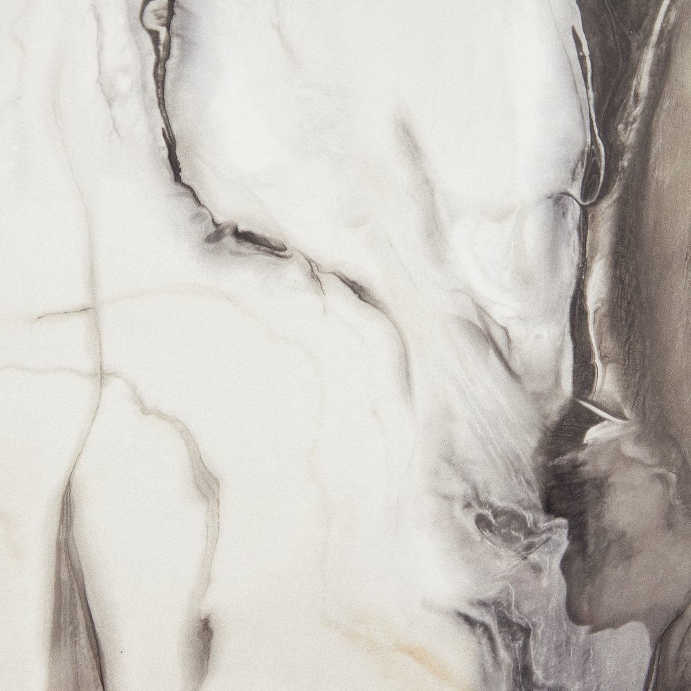 Cavira Modern Faux Marble Dining Table with Double Pedestal Base. Picture 5