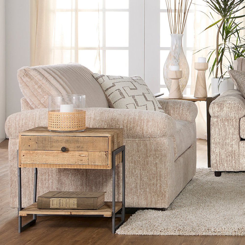 Nason Wide Wale Corduroy Cuddle Chair and Ottoman Set, Charcoal. Picture 3