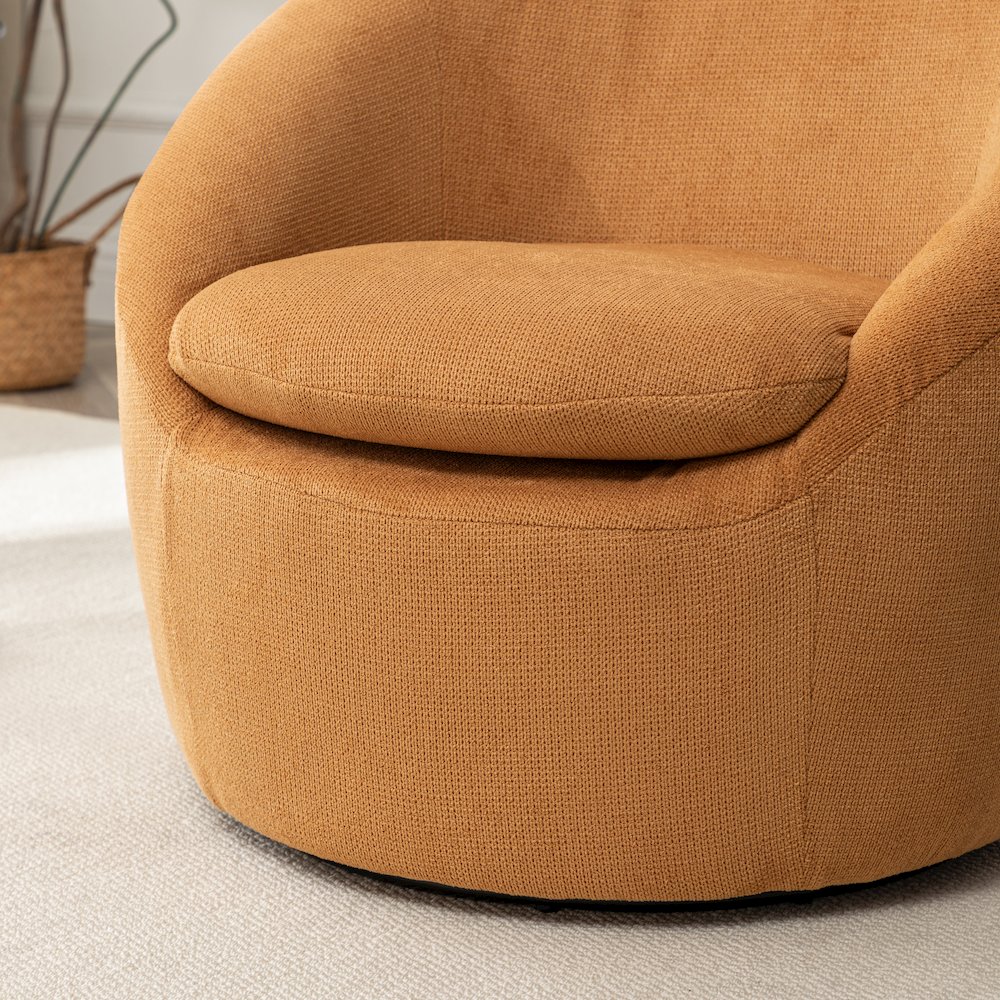 Winnie Modern Barrel Chair, 360° Swivel. Picture 10