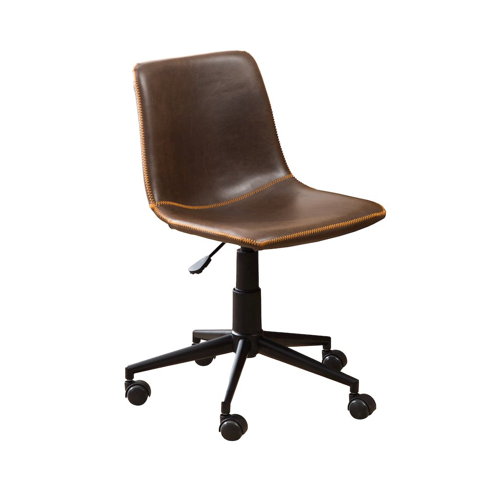 Cesena Faux Leather 360 Swivel Air Lift Office Chair, Antique Brown. Picture 1
