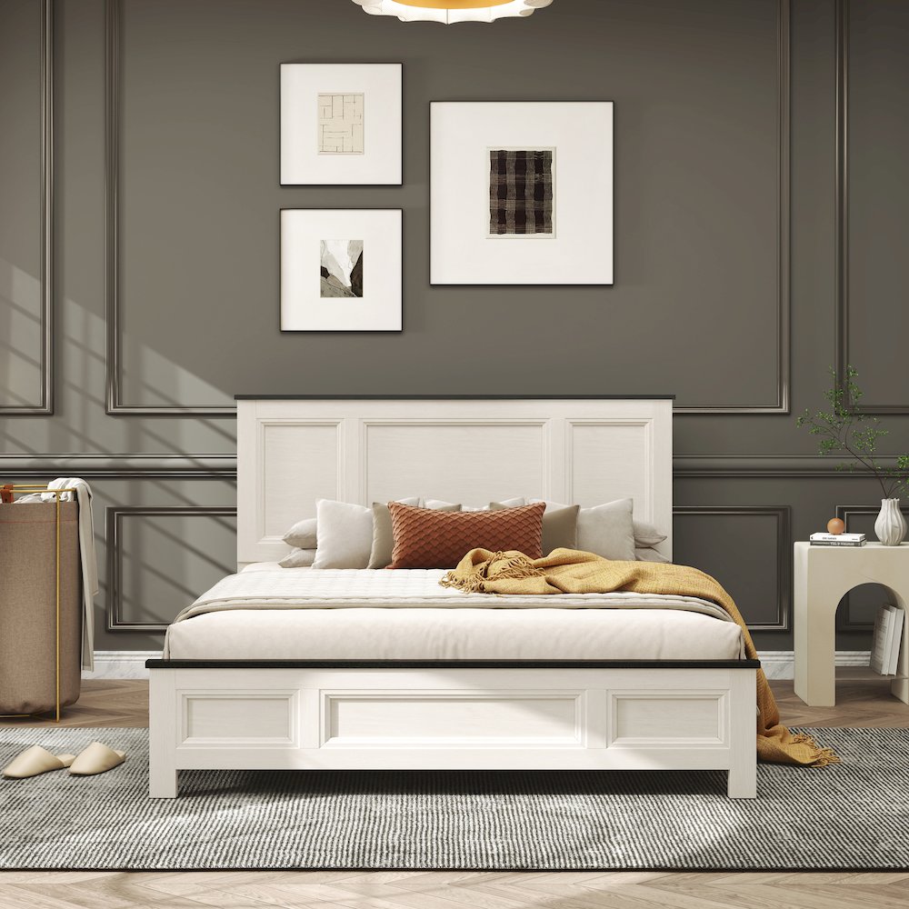 Realynn Panel Bed, Off-White Finish, Queen. Picture 2