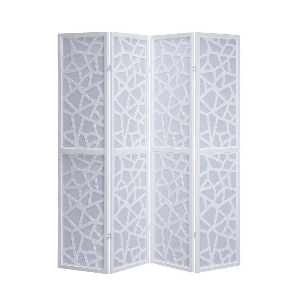 Giyano White 4 Panel Screen Room Divider. Picture 6