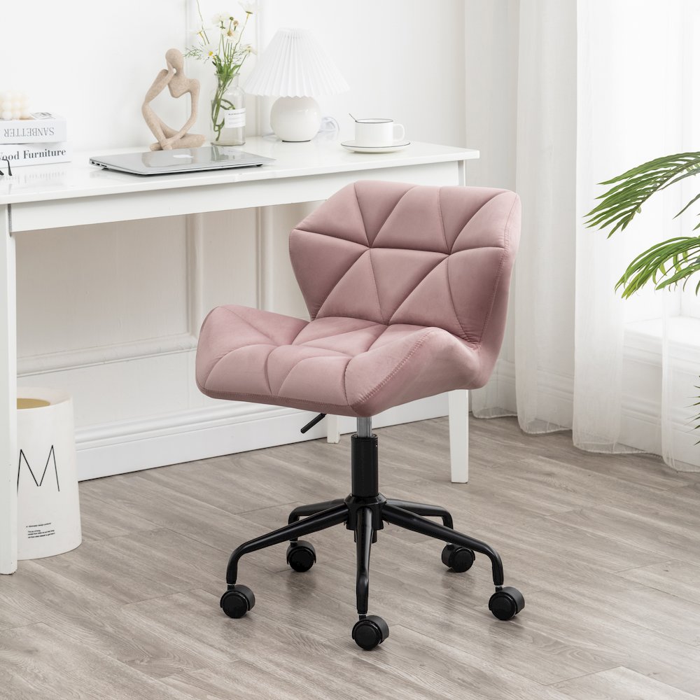 Eldon Diamond Tufted Adjustable Swivel Office Chair, Mauve. Picture 2