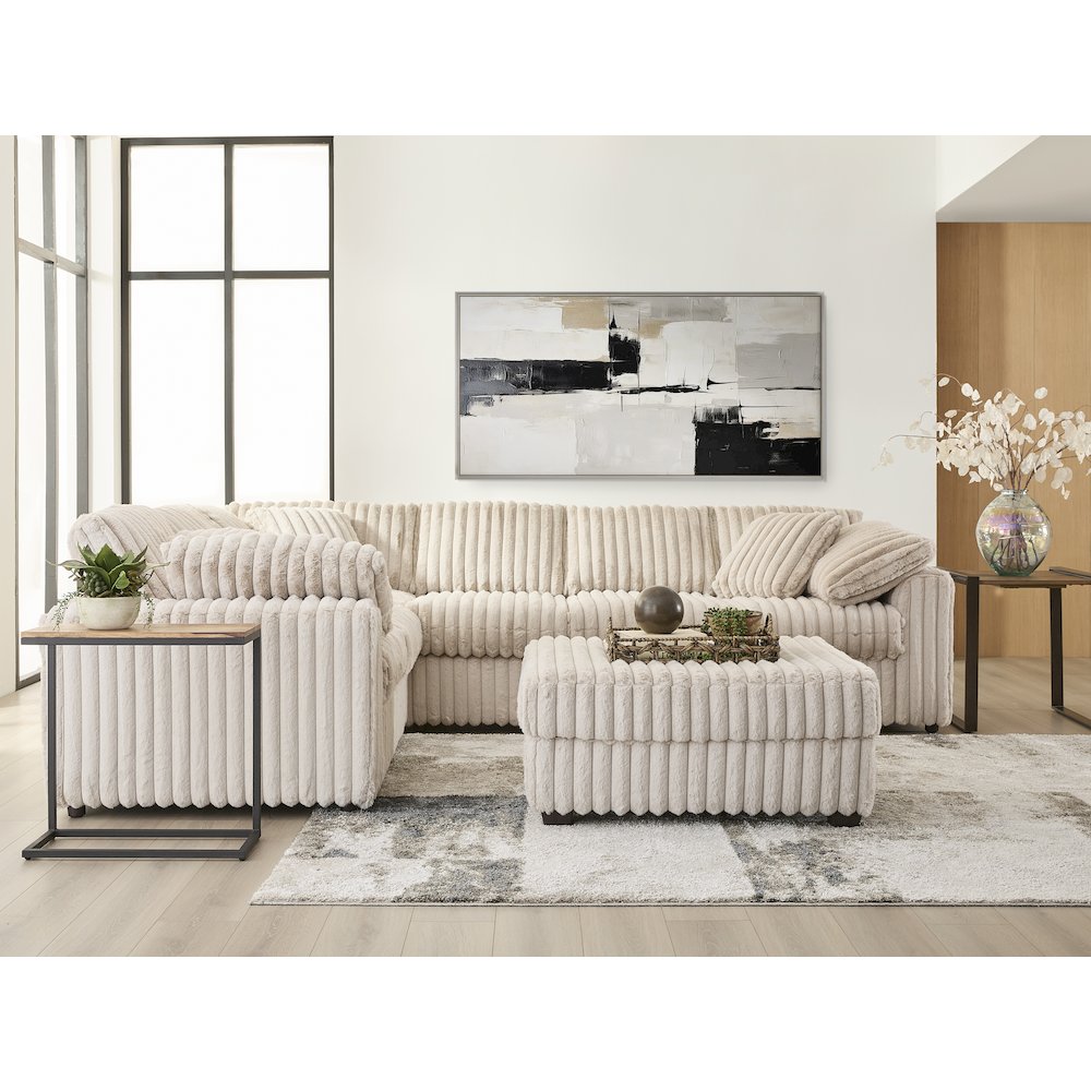 Belvoir 2-PC Living Room Set, L-shape Sectional and Accent Ottoman. Picture 2