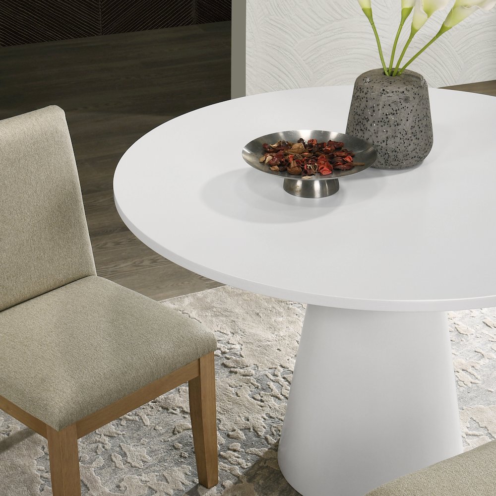Rocco 5-Pc 48'' Pedestal Dining Set, Round Pedestal Table with 4 Chairs. Picture 5