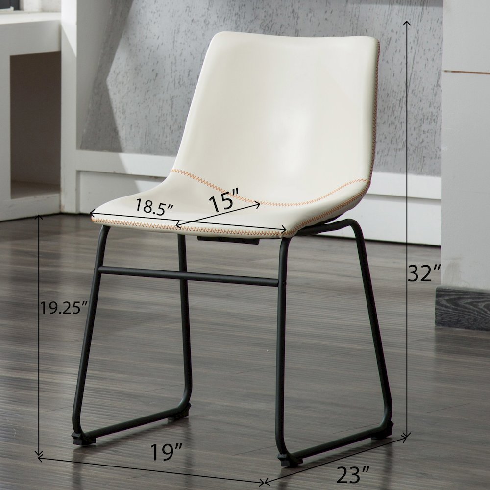 Varna 5-Pc Round Dining Set, Trestle Dining Table with 4 Chairs, White. Picture 14