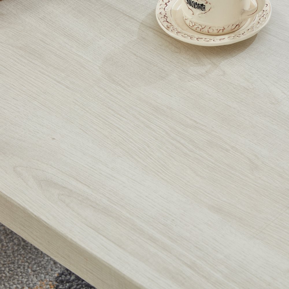 Mchome Square End Table, Nightstand, White Finish. Picture 6