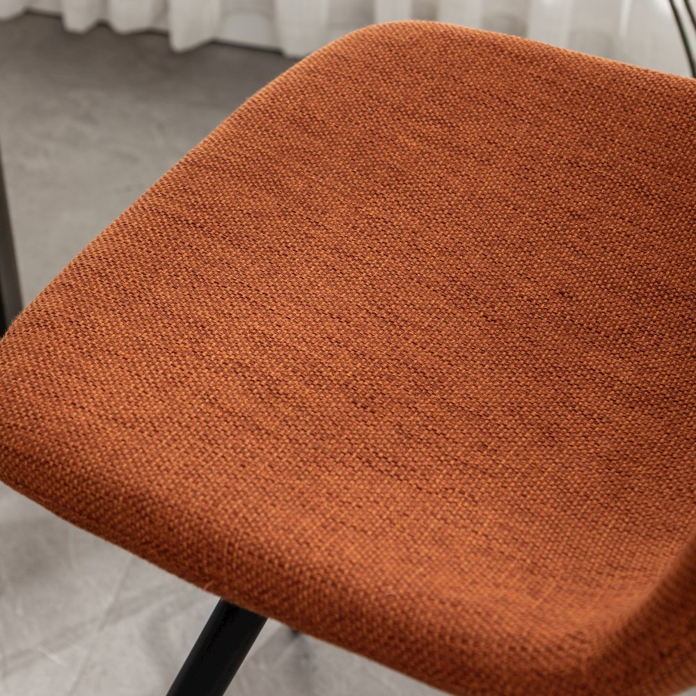 Porth Fabric Kitchen 28.25" Barstools, Set of 2, Orange. Picture 15