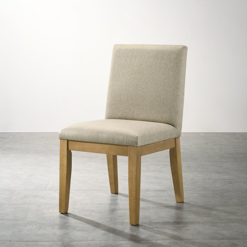 Rocco Contemporary Solid Wood Dining Chairs, Set of 2, Driftwood. Picture 5