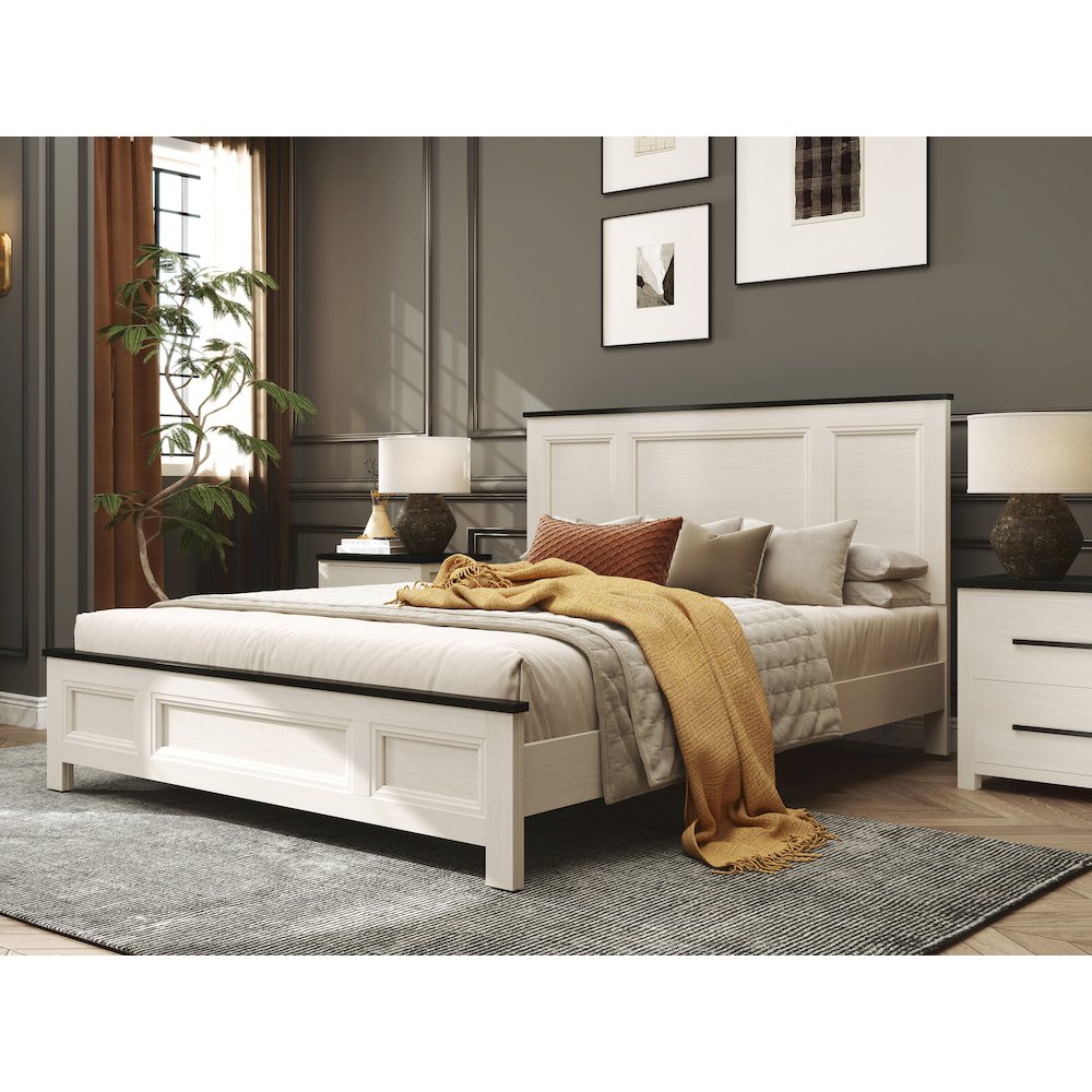 Realynn 5-Piece Queen Wood Bedroom Set, Off-White Finish. Picture 5
