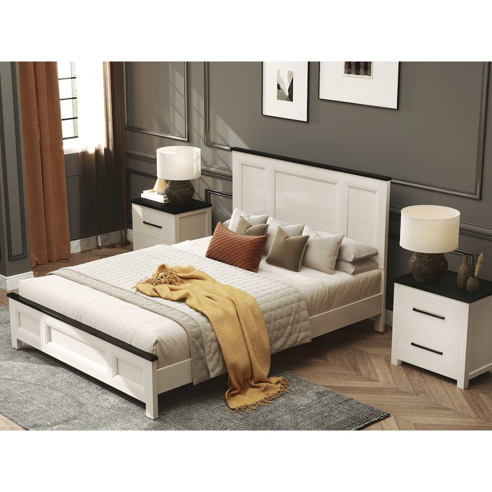 Realynn 5-Piece Queen Wood Bedroom Set, Off-White Finish. Picture 7