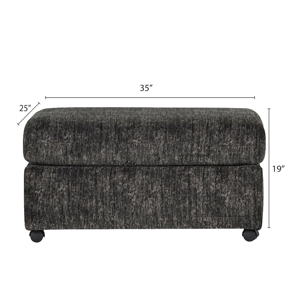 Nason Living Room Ottoman, Charcoal. Picture 3