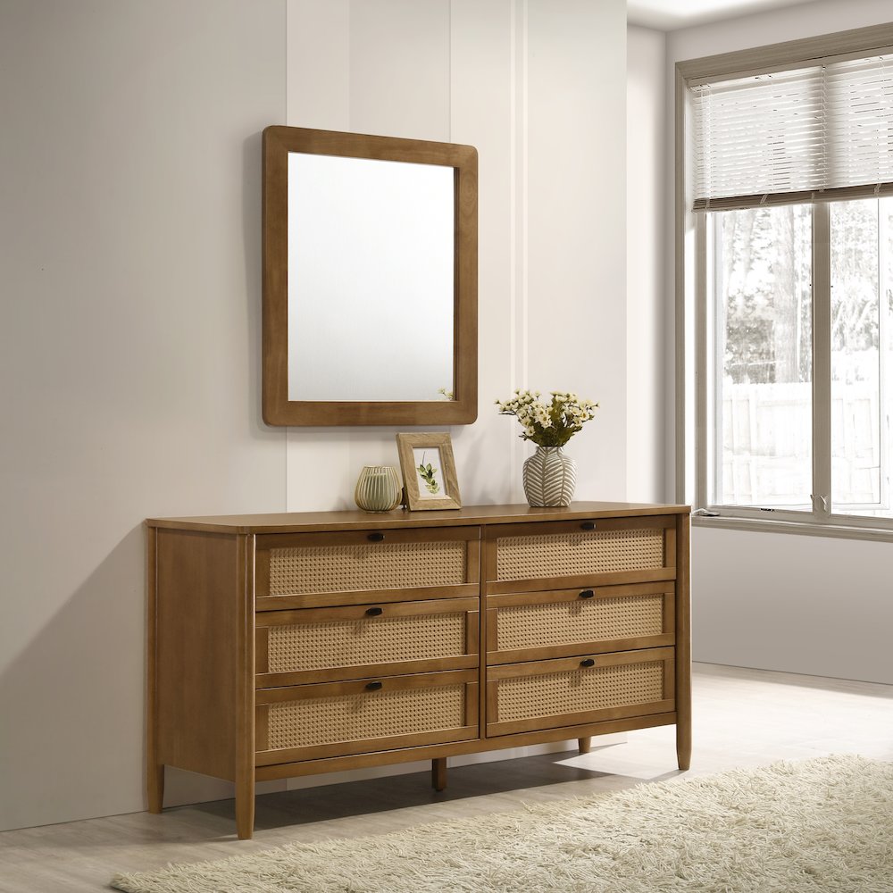 Vichy 6-Pc Bedroom Set with Queen Bed, Dresser, Mirror, 2 Nightstands, Chest. Picture 10
