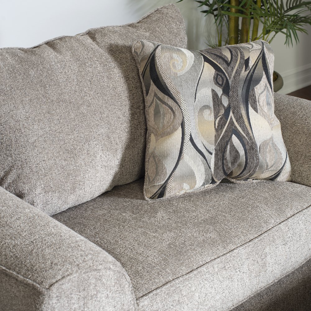 Camero Platinum Fabric Accent Chair and Ottoman Set. Picture 8