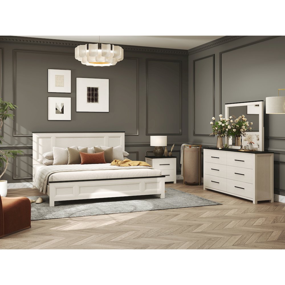 Realynn 4-Pc Bedroom Set, King Panel Bed, Dresser, Mirror, Nightstand. Picture 2