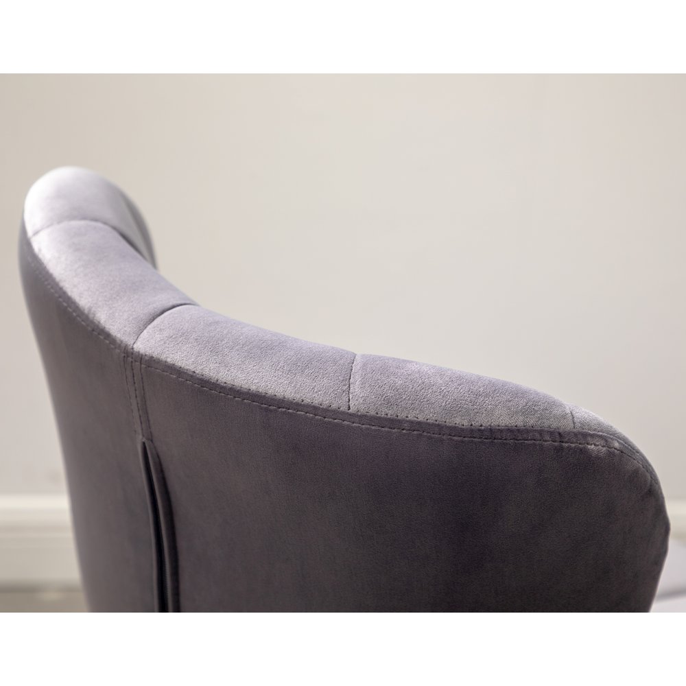 Ellston Upholstered Adjustable Swivel Barstools in Gray, Set of 2. Picture 15