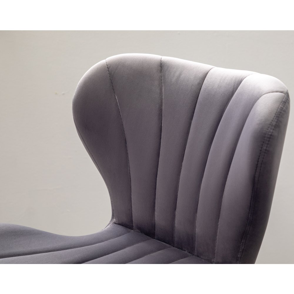 Ellston Upholstered Adjustable Swivel Barstools in Gray, Set of 2. Picture 8